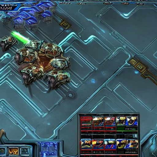 Prompt: Screenshot of Jerome Powell in StarCraft 2