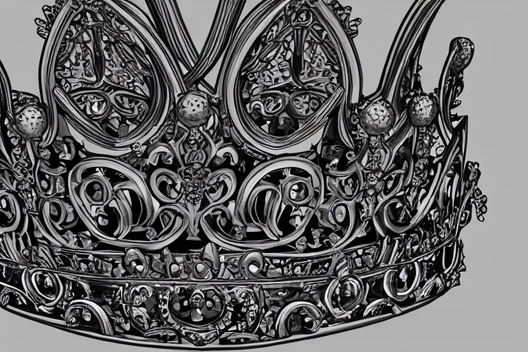 Image similar to ornate crown on a dark background, trending on artstation