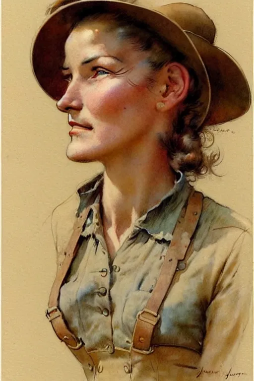 Image similar to (((((1950s wold west pioneer woman cover art . muted colors.))))) by Jean-Baptiste Monge !!!!!!!!!!!!!!!!!!!!!!!!!!!