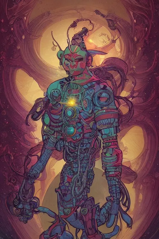 Prompt: magical mystical amazing trading card art of Salamandroid comic book character by Ethan Van Sciver, beautifully lit, hyperdetailed, beautiful lighting, featured on artstation, cgsociety, by James Jean, Moebius, cory loftis, craig mullins, rutkowski, Mucha Klimt and Tom Bagshaw