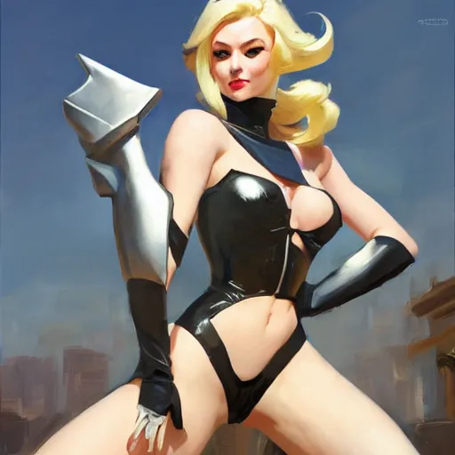 Prompt: greg manchess portrait painting of female wearing a latex suit as mercy from overwatch, medium shot, organic painting, sunny day, matte painting, bold shapes, hard edges, street art, trending on artstation, by huang guangjian and gil elvgren and sachin teng