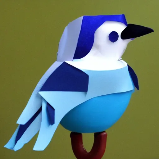 Image similar to air balloon shaped like a blue jay