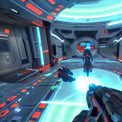 Image similar to splitgate : halo with portals