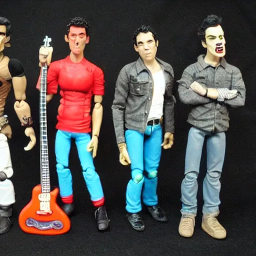 Prompt: misfits band action figures,