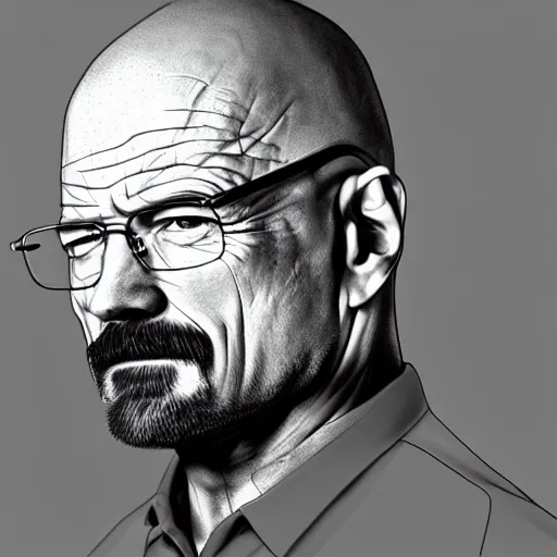 Image similar to Walter White , accurate anatomy, highly detailed, digital art, centered, portrait