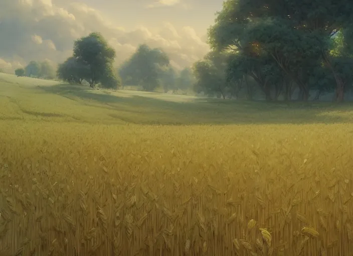 Sunset Over The Wheat Field , Nature , Sunset, Anime Field HD wallpaper |  Pxfuel
