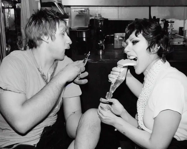 Image similar to lana kane feeding someone his own liver, brooklyn, new york, 19something-ish, cdx