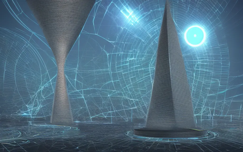 Prompt: a techno - spiritual utopian monument, perfect future, award winning digital art