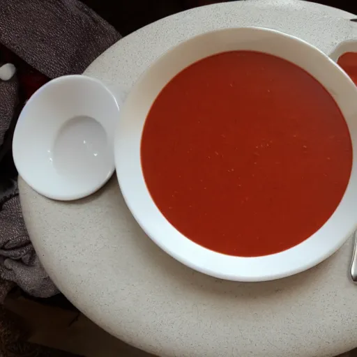 Image similar to a bathtub filled with liquid tomato soup