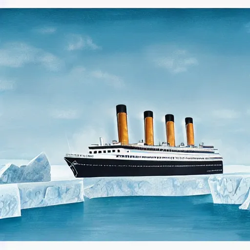 titanic approaching an iceberg, concept art, | Stable Diffusion | OpenArt