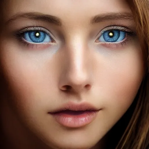 Prompt: close up photorealistic beautiful ethereal eyes of a woman