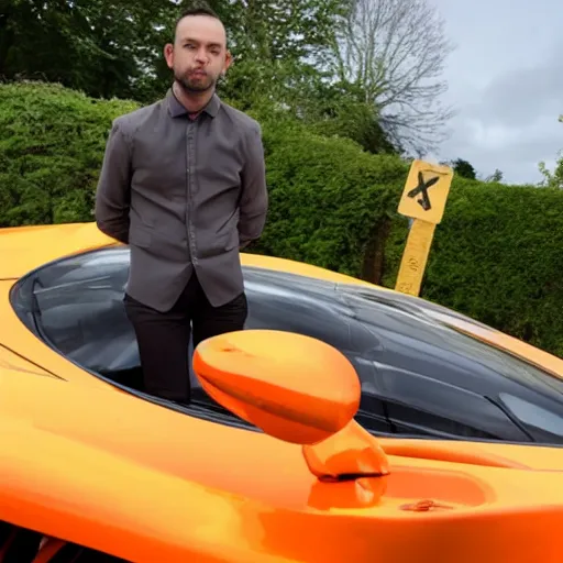 Prompt: Andrew Tate the ultimate chad standing in front of his dope sports car