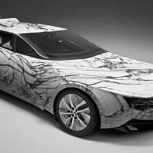 Image similar to a hybrid between a marble and a car