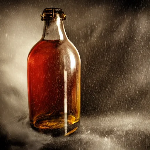 Image similar to a tornado inside a bottle, photo studio, mysterious