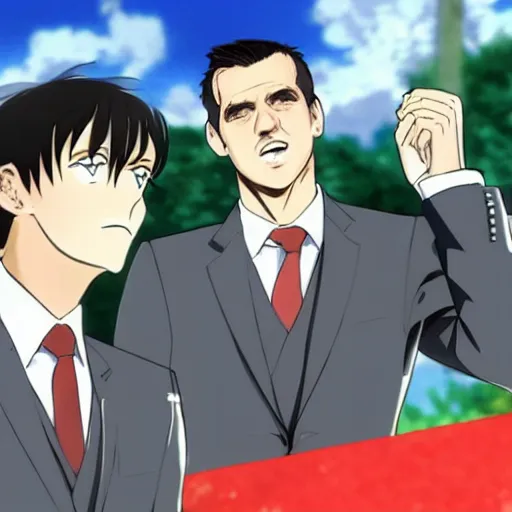 Prompt: gary neville and jamie carragher anime