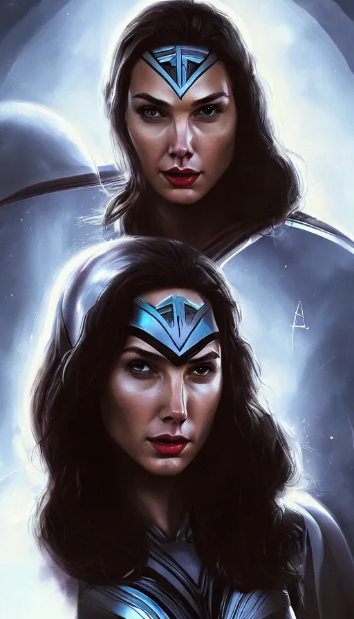 Prompt: Gal Gadot as an alien, fan art, trending on artstation