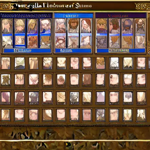 Prompt: angelic MMORPG character select screen in ragnarok online style