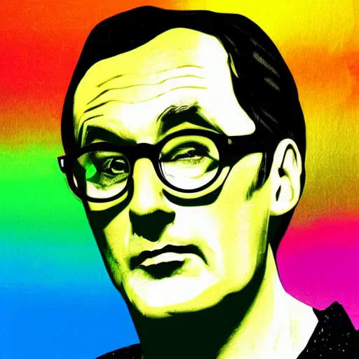 Image similar to rainbow sean lock. pop art.