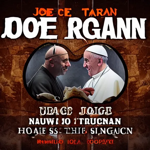 Image similar to Joe Rogan podcast with the Pope as guest