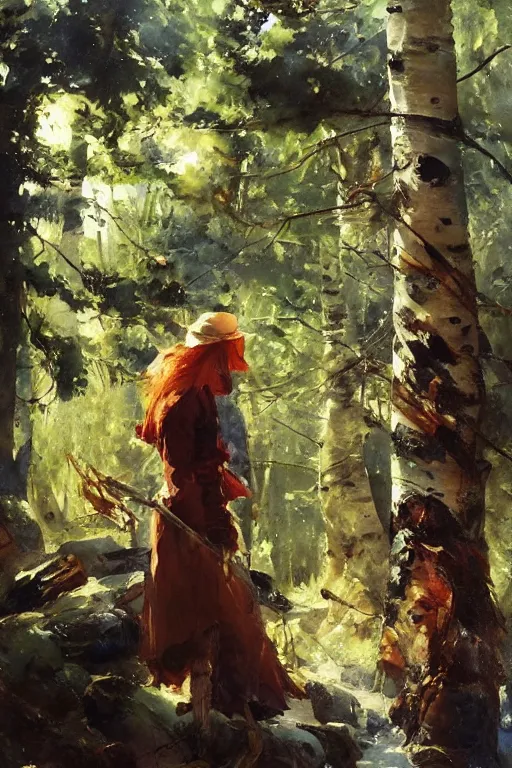 Prompt: paint brush strokes, abstract watercolor painting of birch tree, art by hans dahl, by jesper ejsing, art by anders zorn, wonderful masterpiece by greg rutkowski, cinematic light, american romanticism by greg manchess, creation by tyler edlin