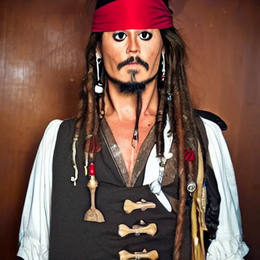 Image similar to christian bayle as jack sparrow