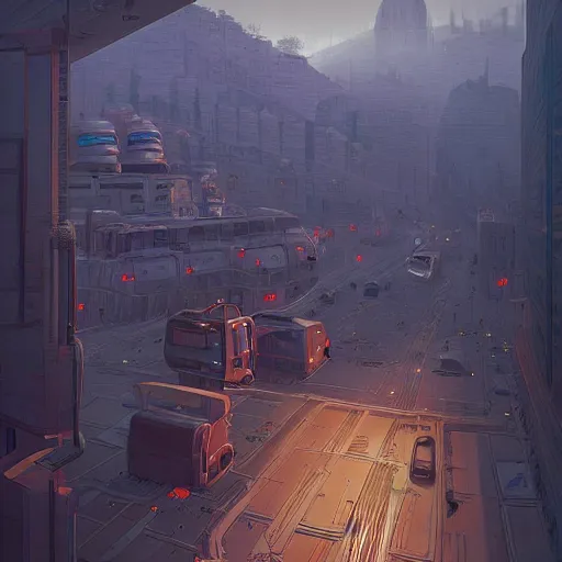 Image similar to rome in the year 2 0 7 7 by simon stalenhag