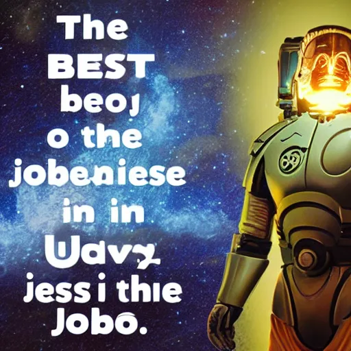 Prompt: the best job in the universe