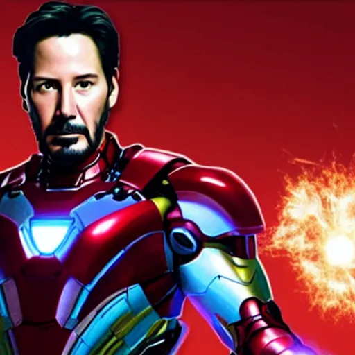 Prompt: keanu reeves as iron man