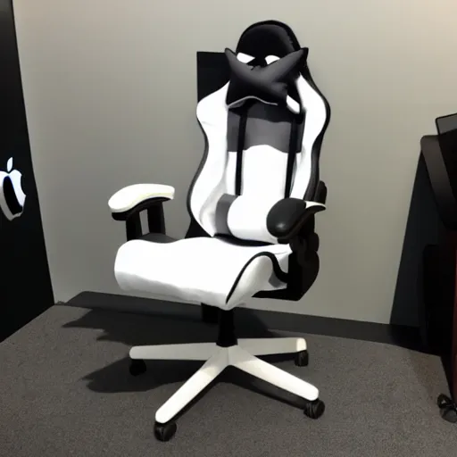 Prompt: apple product, gamer chair, smart gamer chair, highly detailed, new technology