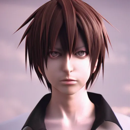Prompt: yagami light ( kira ) from death note, 8 k, full hd, huper realistic, octane render, unreal engine 5