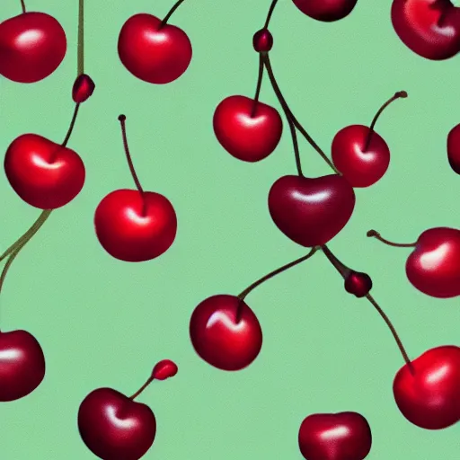 Prompt: Cherry explosion, realistic explosion, cherries exploding