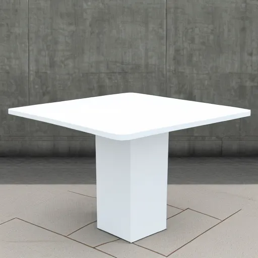 Prompt: square plastic table with white cloth png