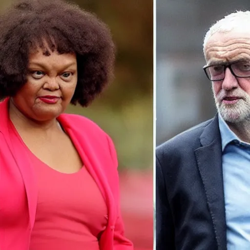 Image similar to a fusion of diane abbott and jeremy corbyn