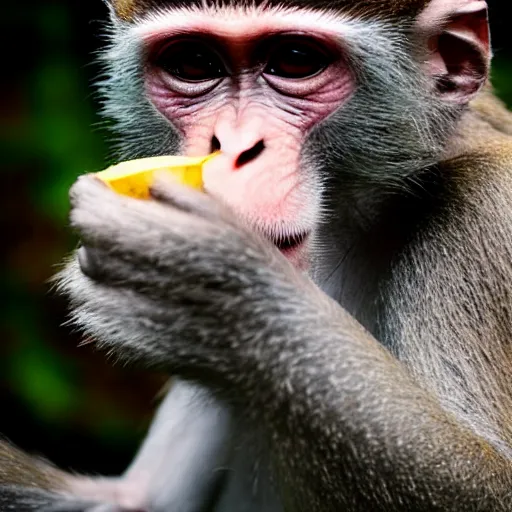 Image similar to monkey eating a banana, logo