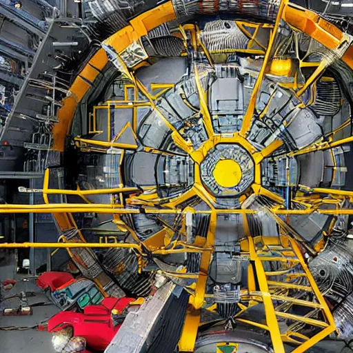 Image similar to a photograph of Gordon Freeman at work at the Large Hadron Collider