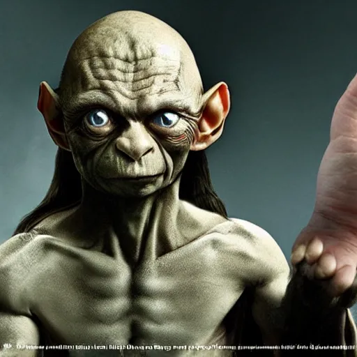 Prompt: putin as a gollum ftom lord of the rings