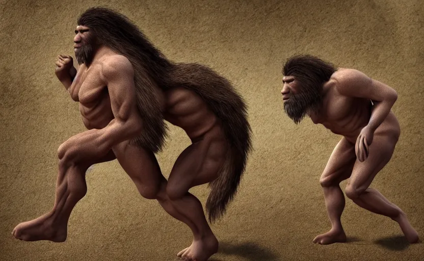 Prompt: made a neanderthal became prophet and many people follow him, perfect dynamic posture, perfect dynamic environment, perfect dynamic body form, perfect dynamic pose, perfect dynamic form, pinterest, perfect dynamic position, award winning photo by national geographic, and pulittzer winner, bokeh, reduce duplication interference