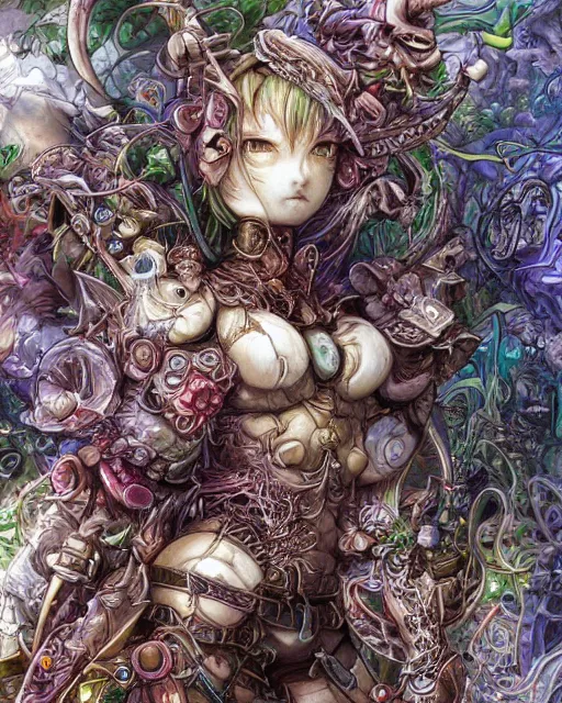 Image similar to artwork by yoshitaka amano, floreal, 4 k, hyper detailed