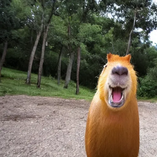 Image similar to photo of a happy capybara