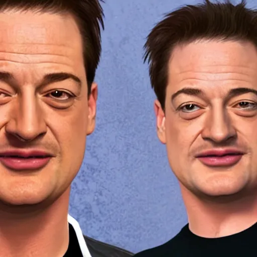 Prompt: brendan fraser crying and balding, hyper realistic,