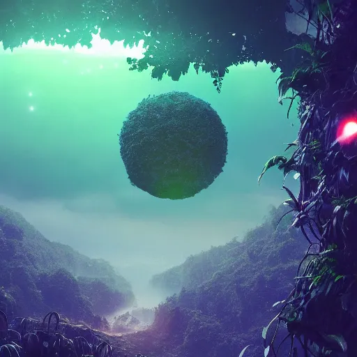 Image similar to cinema 4D cinematic render, utopian jungle in space , Galaxy in the sky, a detailed zoned in human anatomy veins, nature, heavy green, dramatic lens flares,far view apes hanging from vines, a evil dark sun , depth field, unreal engine, sharp, incredible detail, professional composition, quality digital art, 4k, 4k concept art and hyper realism