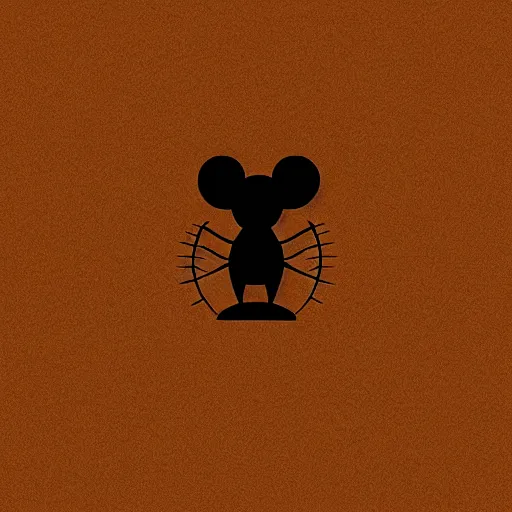 Prompt: circular logo of a muad'dib mouse from dune in minimalist style