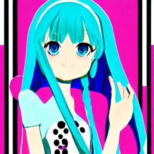 Prompt: Mary Blair art of Miku Hatsune