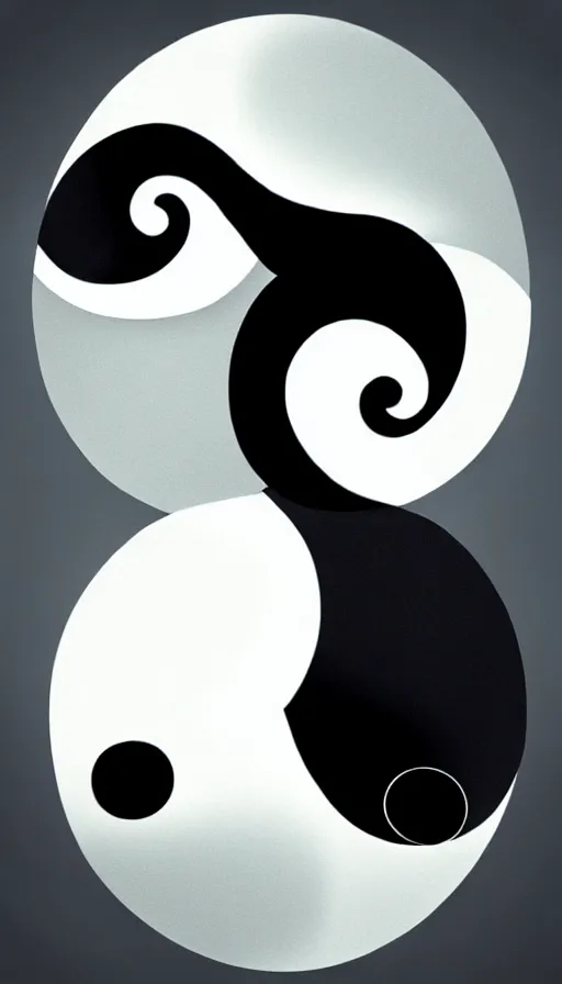 Image similar to Abstract representation of ying Yang concept, by D&D Concept Artists