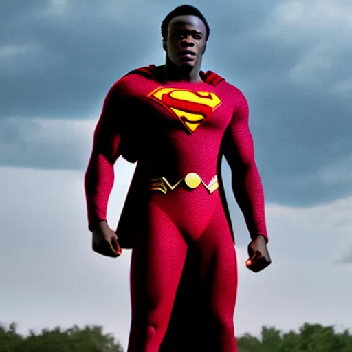 Image similar to film still of KSIOlajidebt as Superman