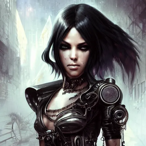 Prompt: aaliyah, steampunk, darkwave, darksynth, concept headshot art, sharp, digital matte painting, art by luis royo, greg rutkowski, wlop, dramatic lighting, trending on artstation