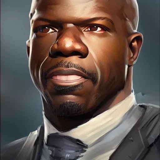 Prompt: “Portrait of Terry Alan Crews by Greg Rutkowski, young, manly, attractive, strong, older brother vibes, highly detailed portrait, scifi, digital painting, artstation, concept art, smooth, sharp foccus ilustration, Artstation HQ”