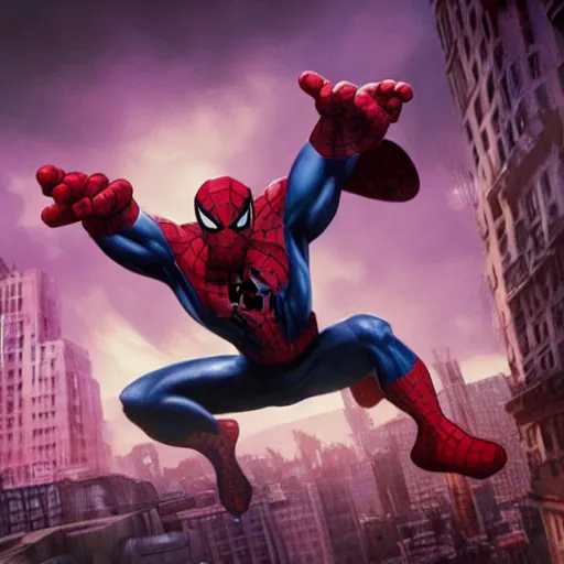 Image similar to the maxx vs spiderman, mtv liquid television, greg rutkowski, trending on artstation