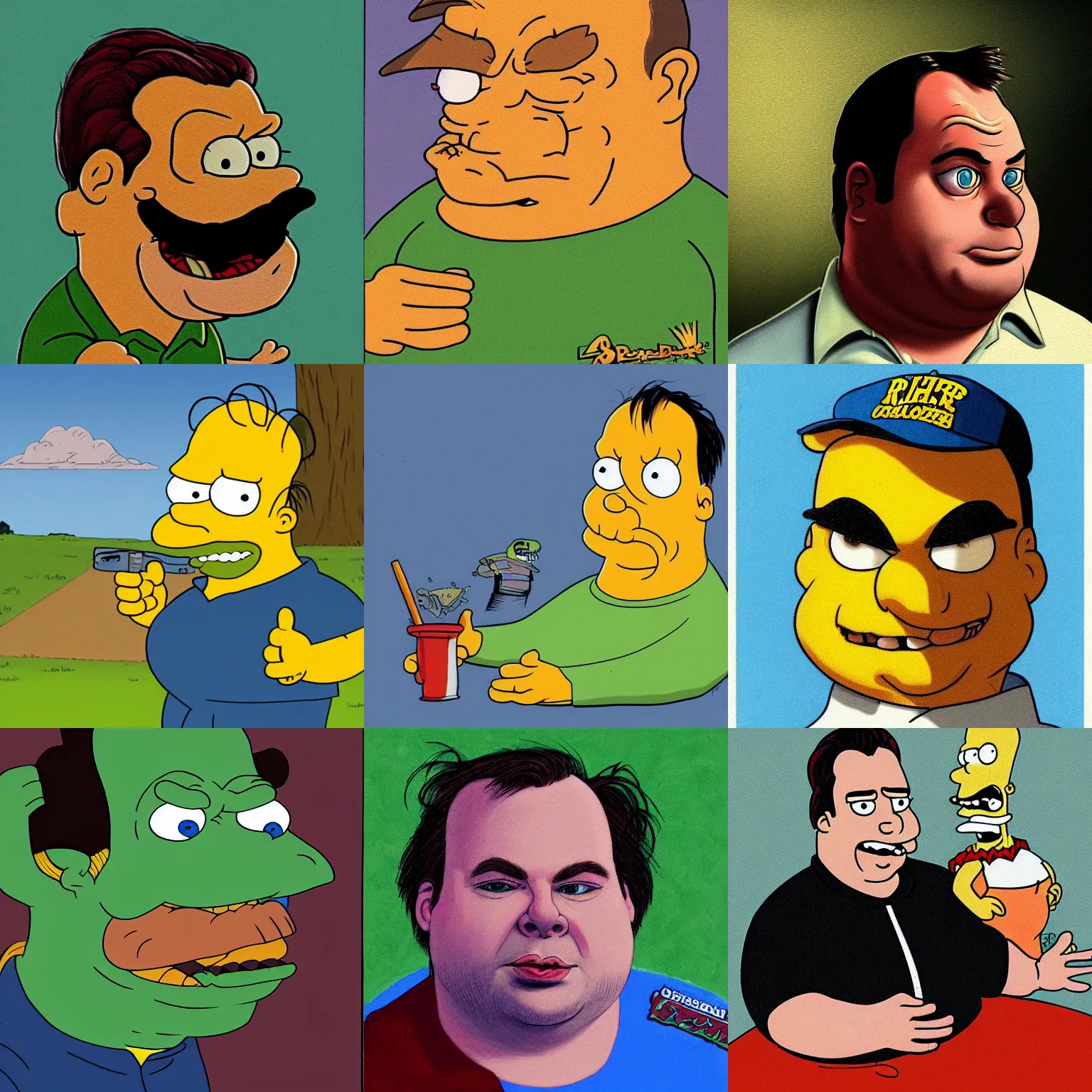 Prompt: portrait of rich evans from redlettermedia as a carachter from the simpsons