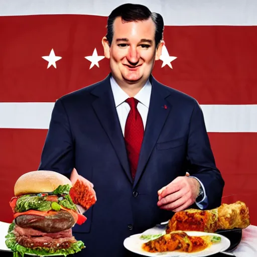 Prompt: Ted Cruz in the style of Meat Canyon